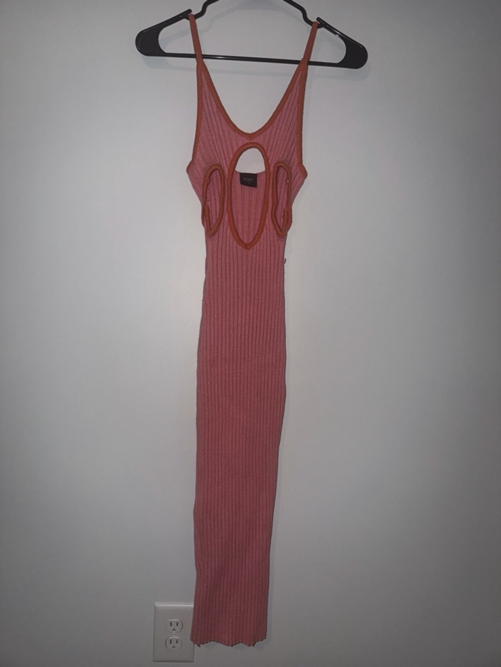 BLANC Ribbed Cutout Maxi Tank Dress